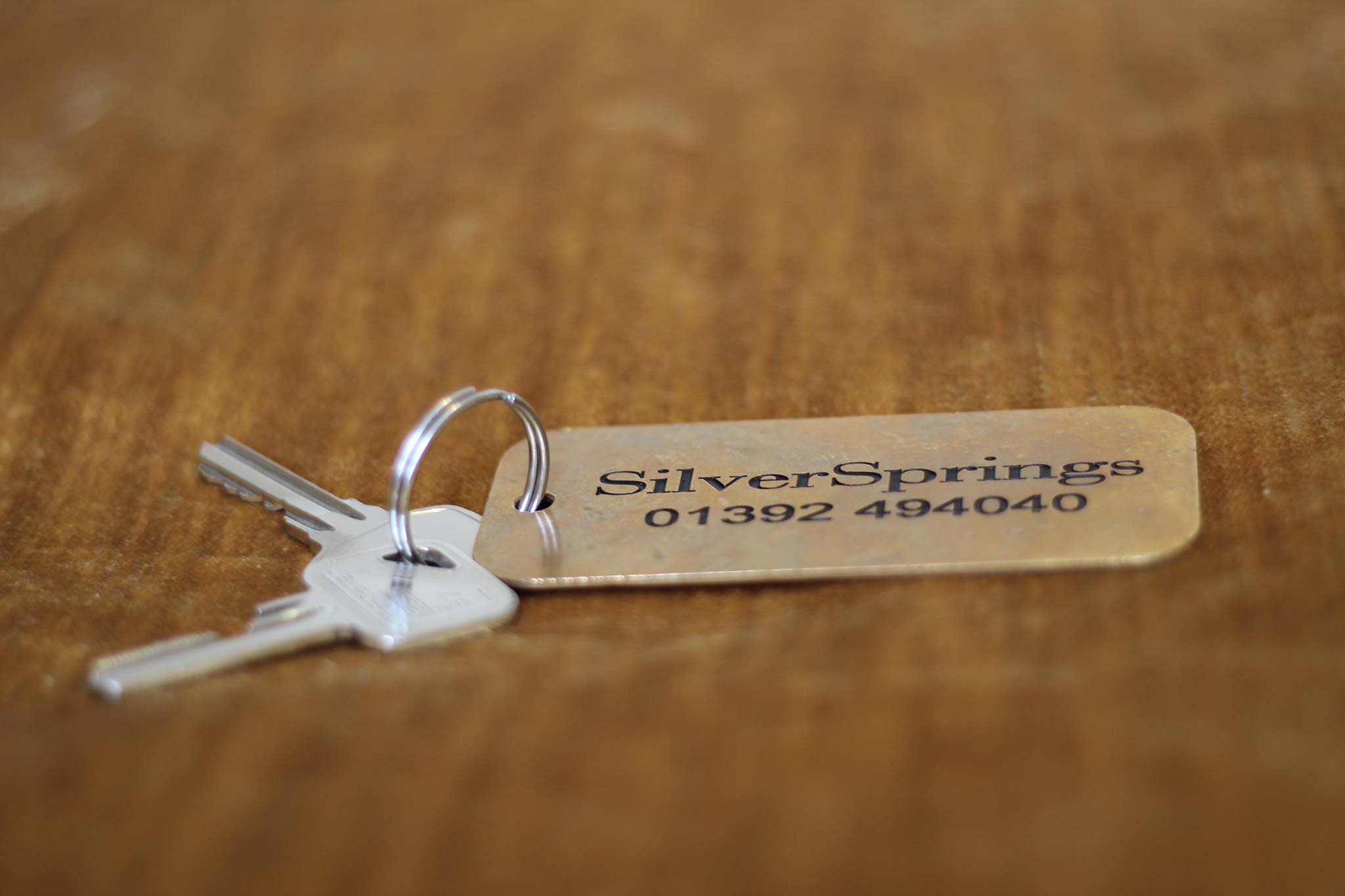The keys to a SilverSprings serviced apartment in Exeter